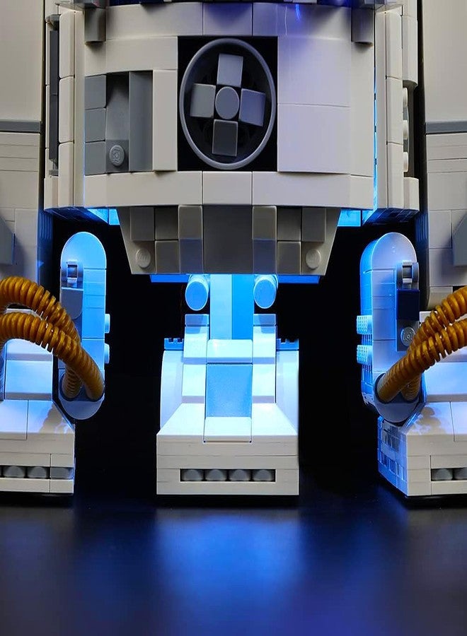 Kyglaring طقم إضاءة LED من Kyglaring متوافق مع مجموعة بناء Lego R2-D2 75308، ملحقات إضاءة مطورة لمكعبات بناء Star Wars R2 D2، مصابيح فقط (النموذج غير متضمن)، إصدار صوت RC - Image 5